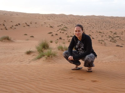 Beatrice Sonntag in der Wüste