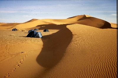 Marokko - Zeltplatz in der Wüste
